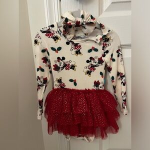 Posh Peanut Minnie bodysuit dress with bow